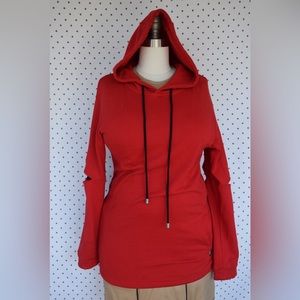 Cut out hoodie tunic